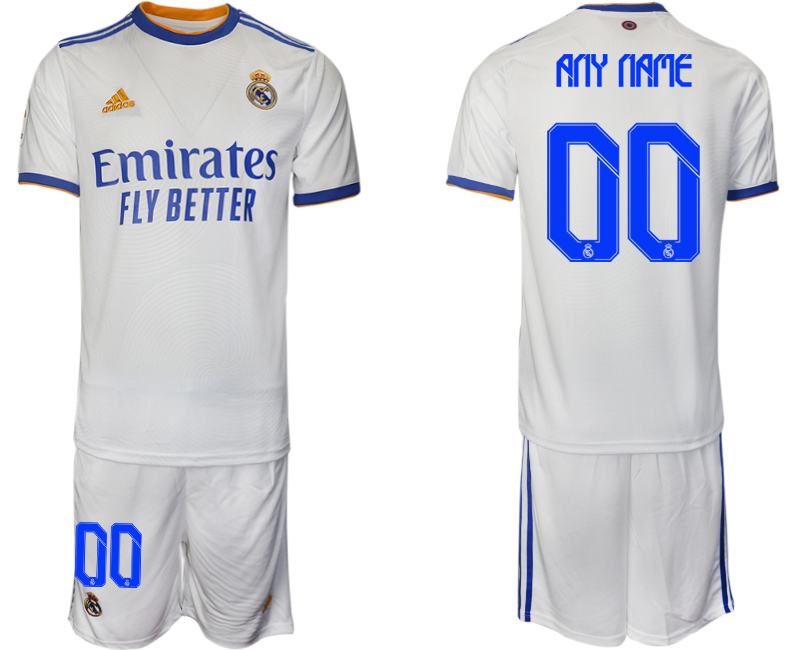 Men 2021-2022 Club Real Madrid home white customized Soccer Jerseys->customized soccer jersey->Custom Jersey